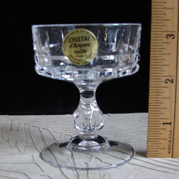 Vtg MIB Cordial Glass Set of 6, Durand Cristal D'Arques, Chambord, Liqueur Coupe - Picture 4 of 11